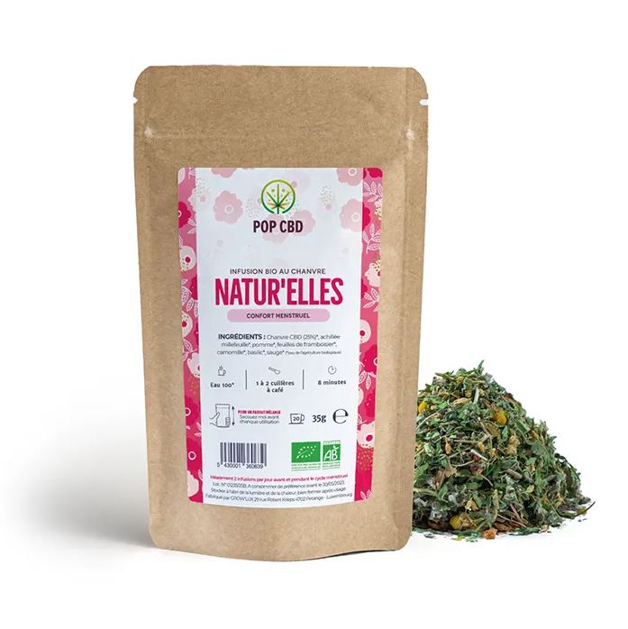 Infusion CBD : Natur'elles (cycle menstruel) disponible à Herbiane à Clermont-Ferrand