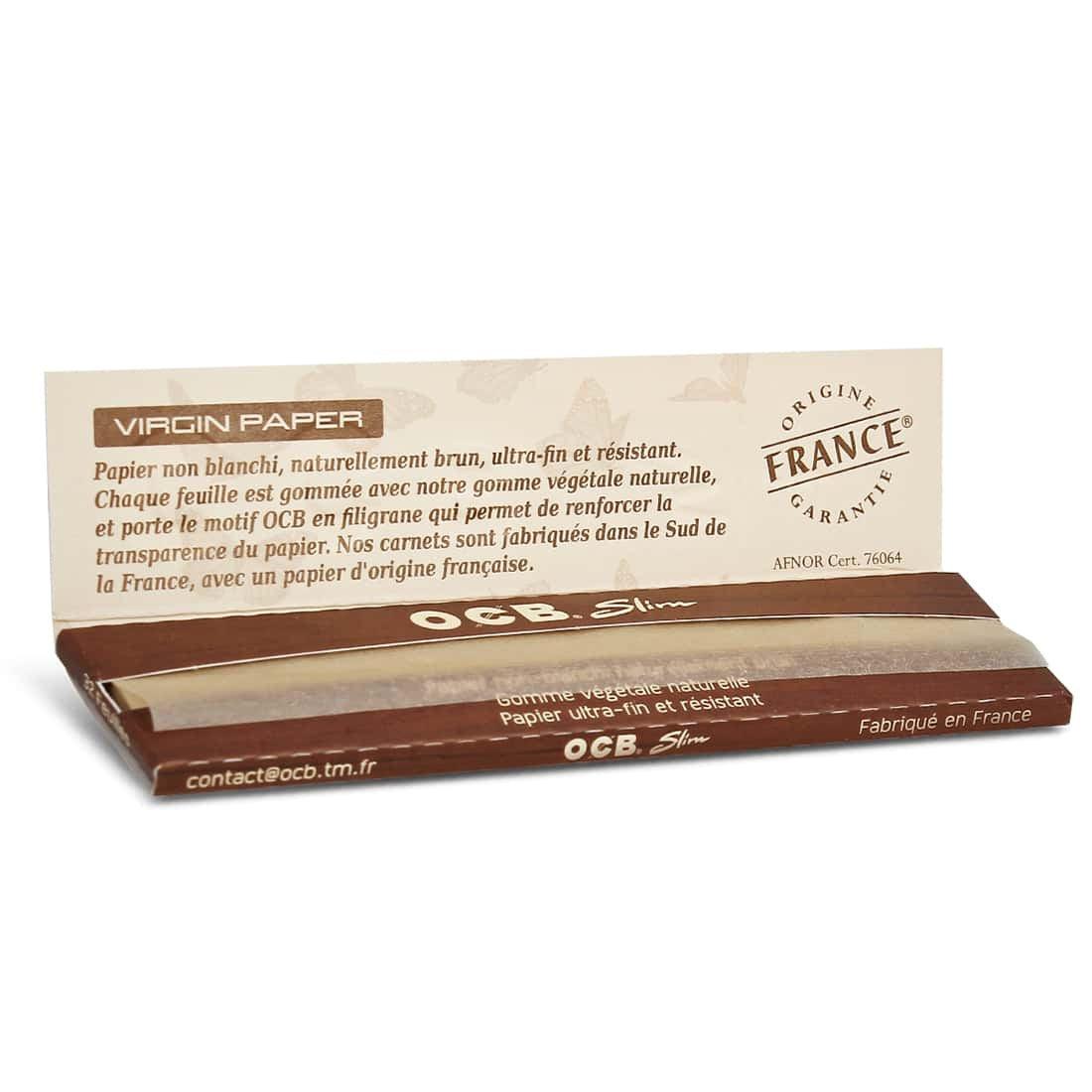 Feuilles à rouler OCB Slim Virgin non blanchi