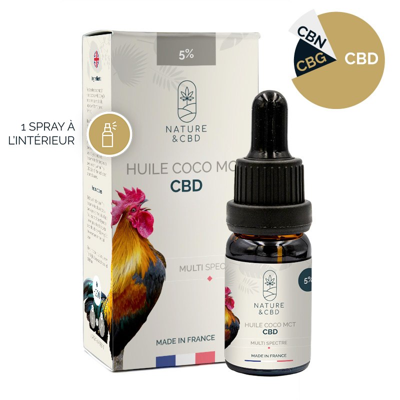 Huile CBD premium de la marque Nature et CBD au coco