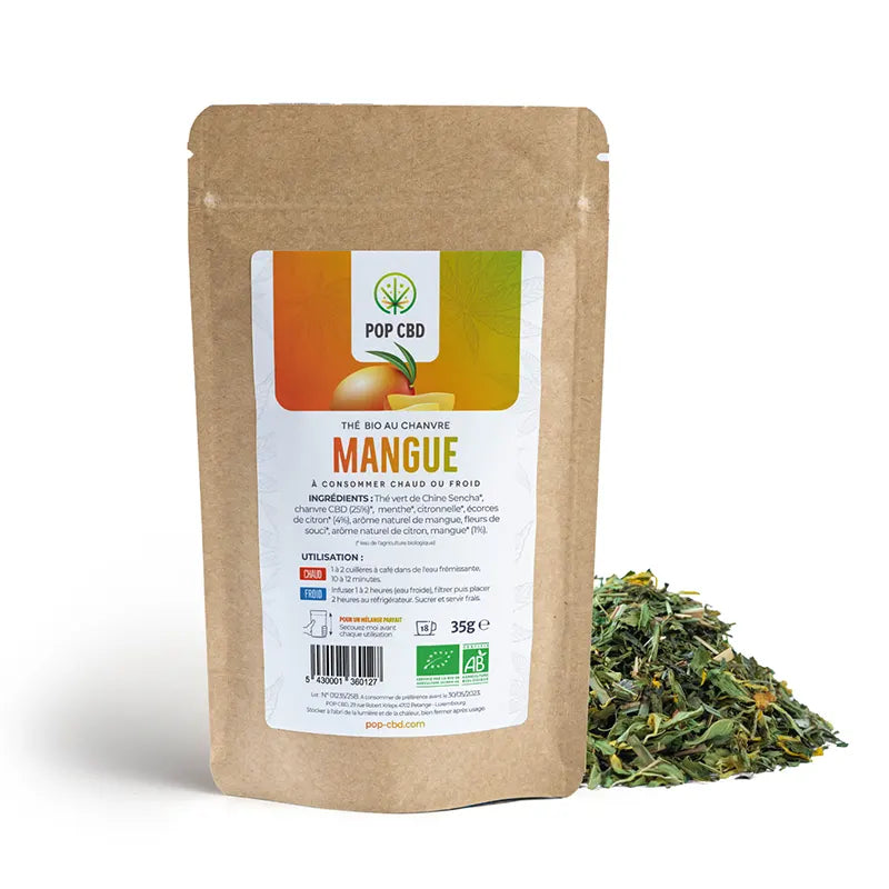 Thé CBD bio fruitée : Mangue