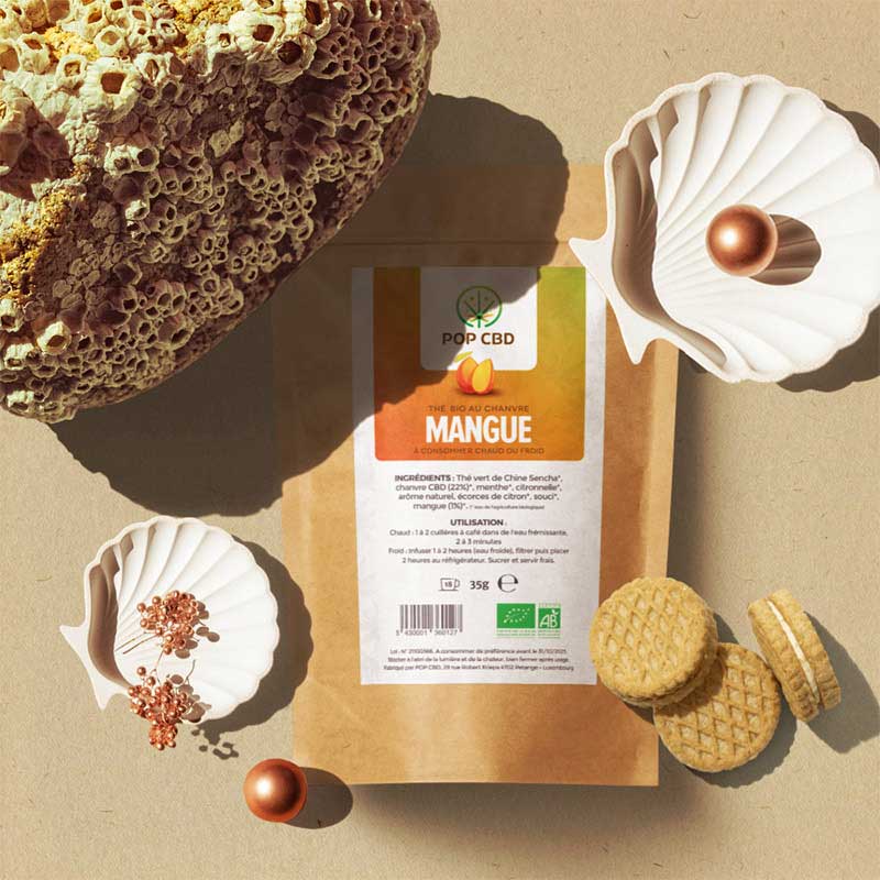 Thé CBD bio 35g : Mangue