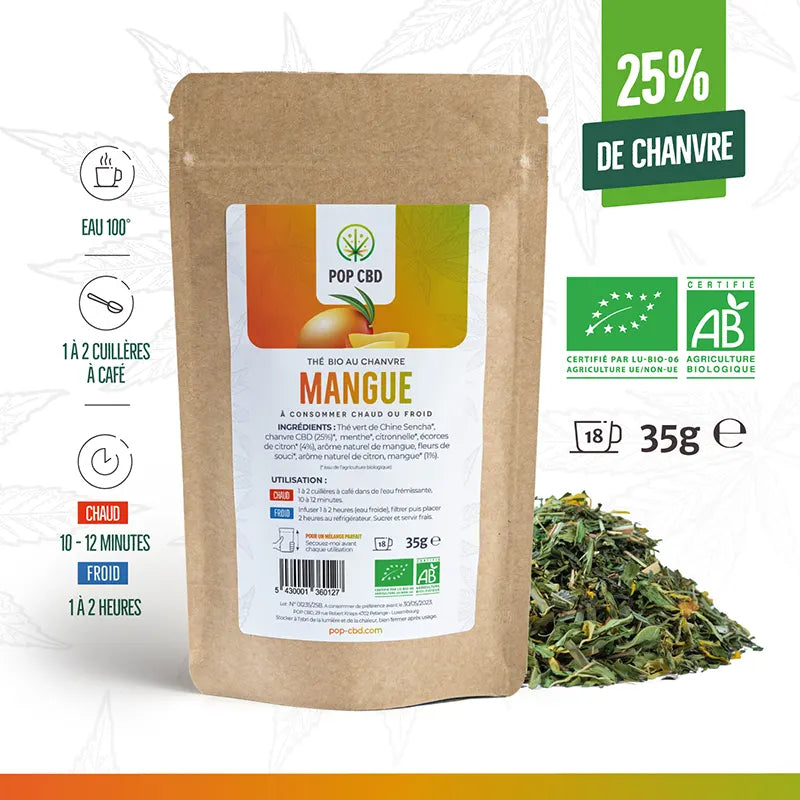 Thé CBD Mangue Clermont-Ferrand chez Herbiane
