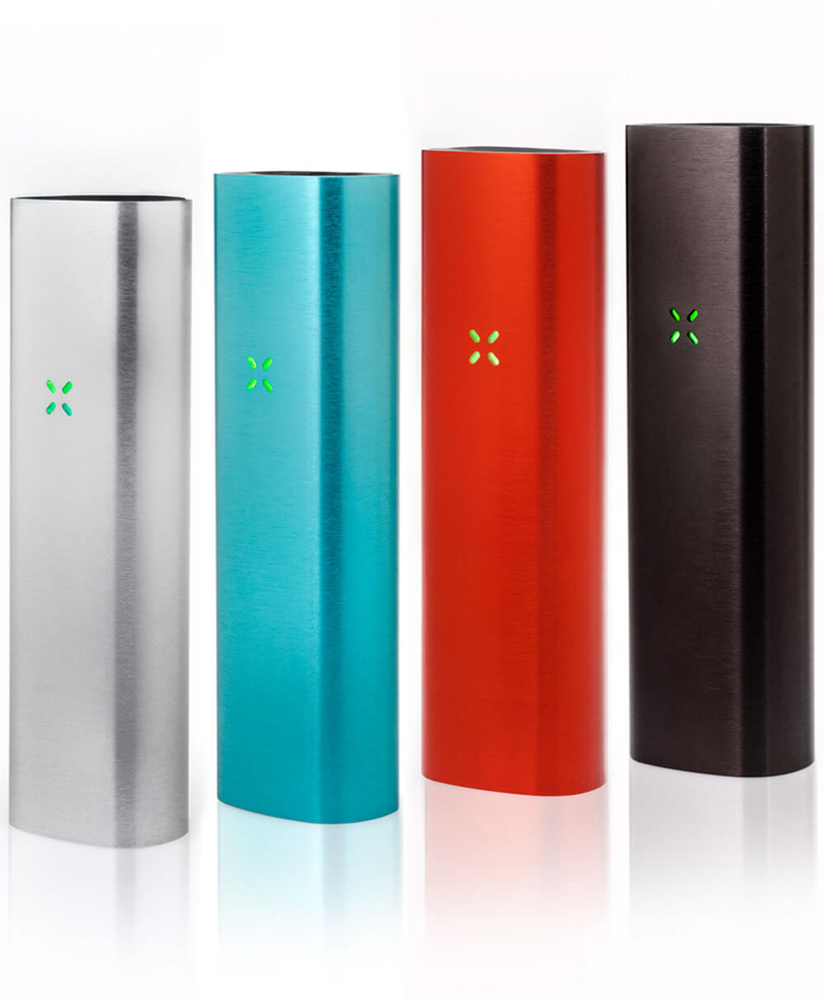Photo de PAX 2 avec plusieurs couleurs. Vaporisateurs CBD